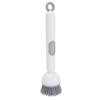 Dish Brush with Detergent Dispenser Adjustable Angle Rotating Scrub Brush for Pots Pans Kitchen Cleaning Brush for Sink