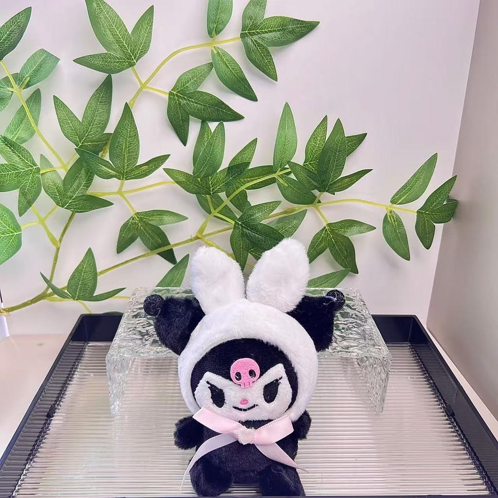 Очаровательный плюшевый брелок Sanrio Cinnamoroll и подвеска для сумки Kuromi для коллекционеров. Black Kuromi
