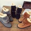 Women's 2025 Winter Snow Boots: Velvet-Lined, Thick Warm Cotton, Leather & Fur, Non-Slip Thick Sole, Fashionable Short Design.