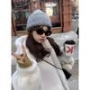 Korean Style Mink Fur Coat Women Winter Warm Hooded Plush Long Thick Jacket