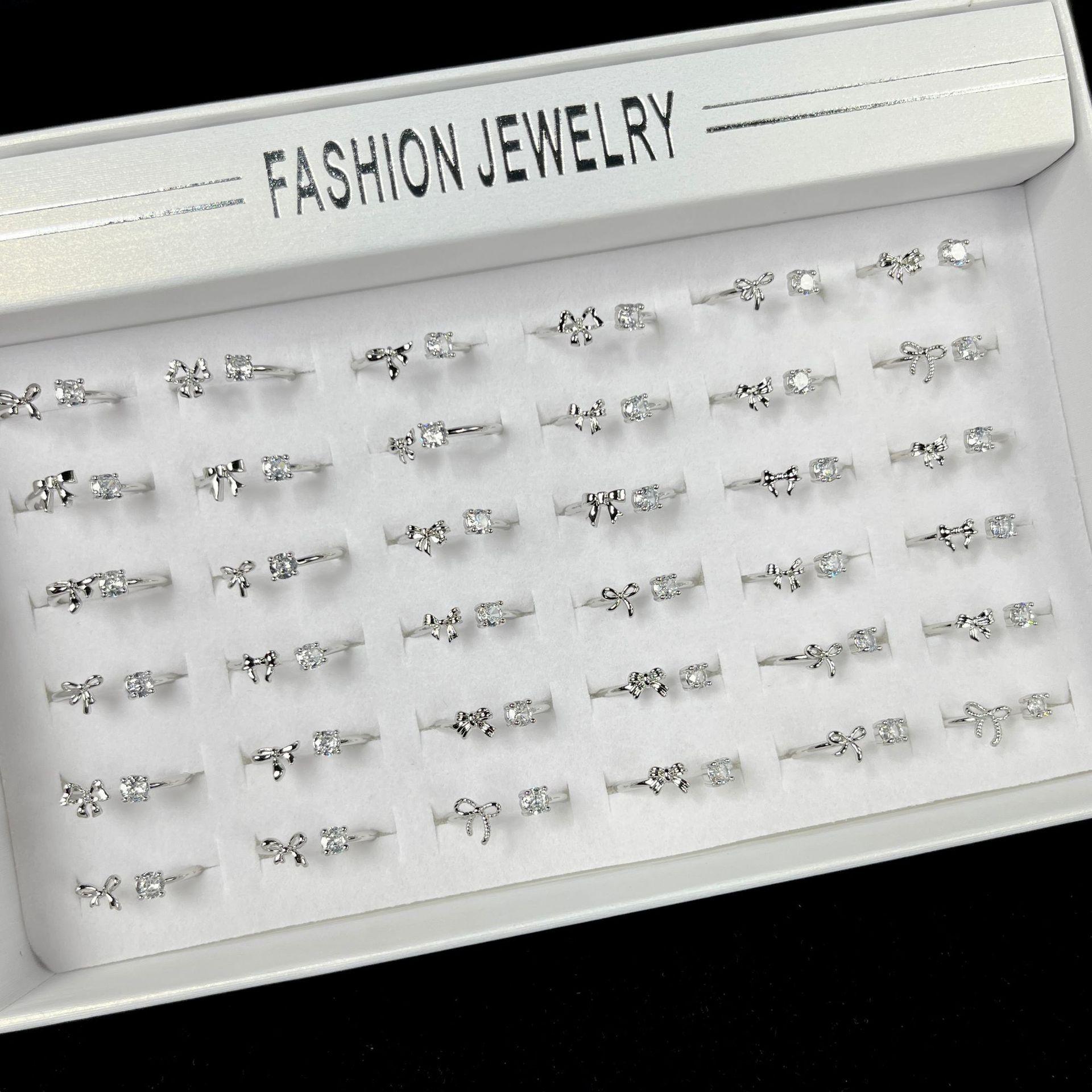 10Pcs Zircon ring, index finger ring, women s alloy ring, vintage ring