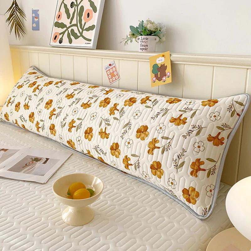 New Class A Cool Silk Small Fresh Printing Double Long 48x150cm Pillowcase Extended Couple Pillowcase Single Pillowcase