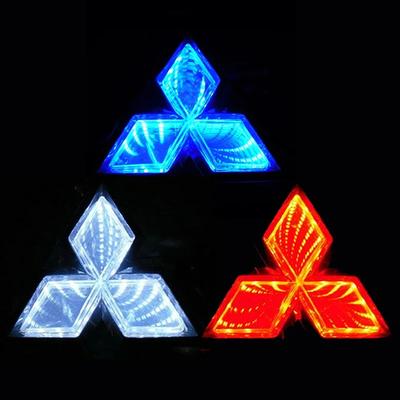 Samochodowy przedni 3D LED Emblemat Odznaka dla Outlander Eclipse Lancer 9 10 ASX L200 Colt Pajero Akcesoria zewnętrzne do samochodu