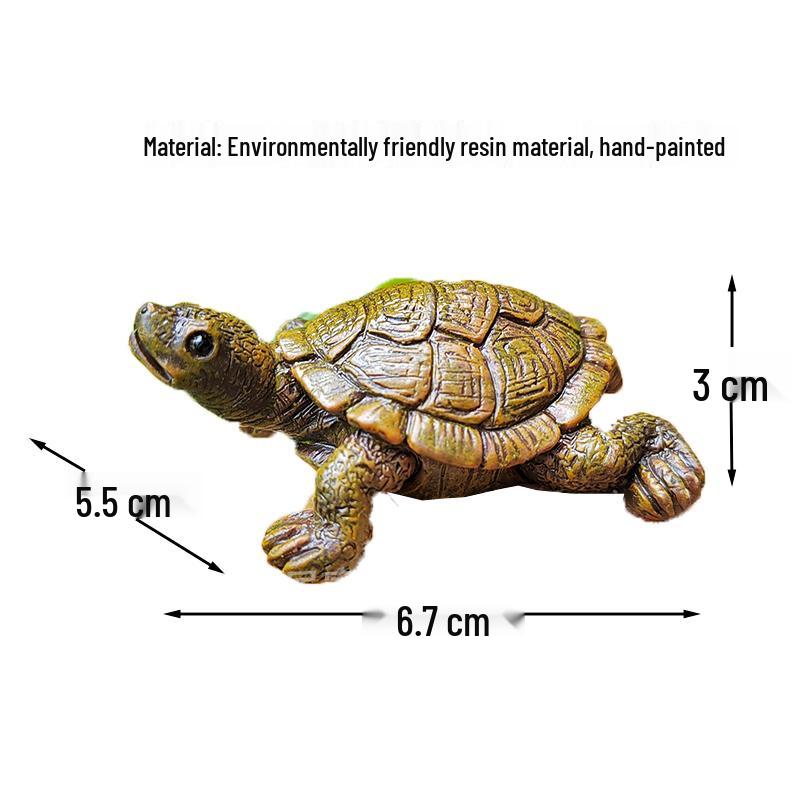Mini Sea Turtle Figurine for Garden, Aquarium, and Rockery Decorations