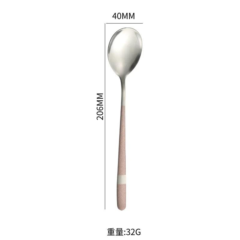 

Ложки для еды из нержавеющей стали, маленькие ложки, студенческая модная посуда, ложка для мороженого, десертные ложки, переносные ложки жёлтый