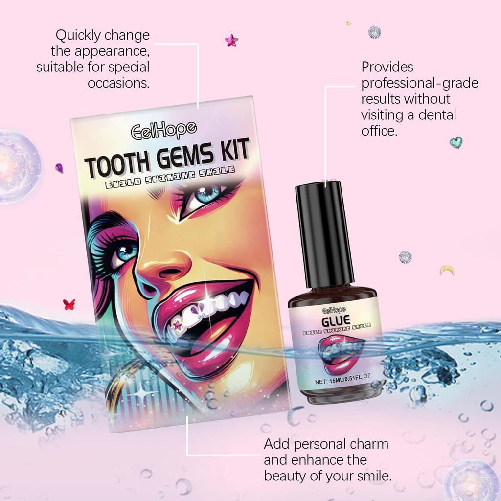 EELHOPE DIY Diamond Teeth Decoration Set – Shiny Smile Style Kit