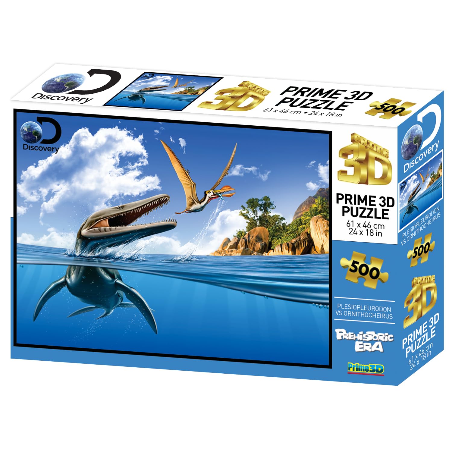 

Yamasan Prime 3D Discovery Плезиоплезиодон Орнитохейр Готовый 61 x 46 см 500 деталей vs. 10332, Размер /