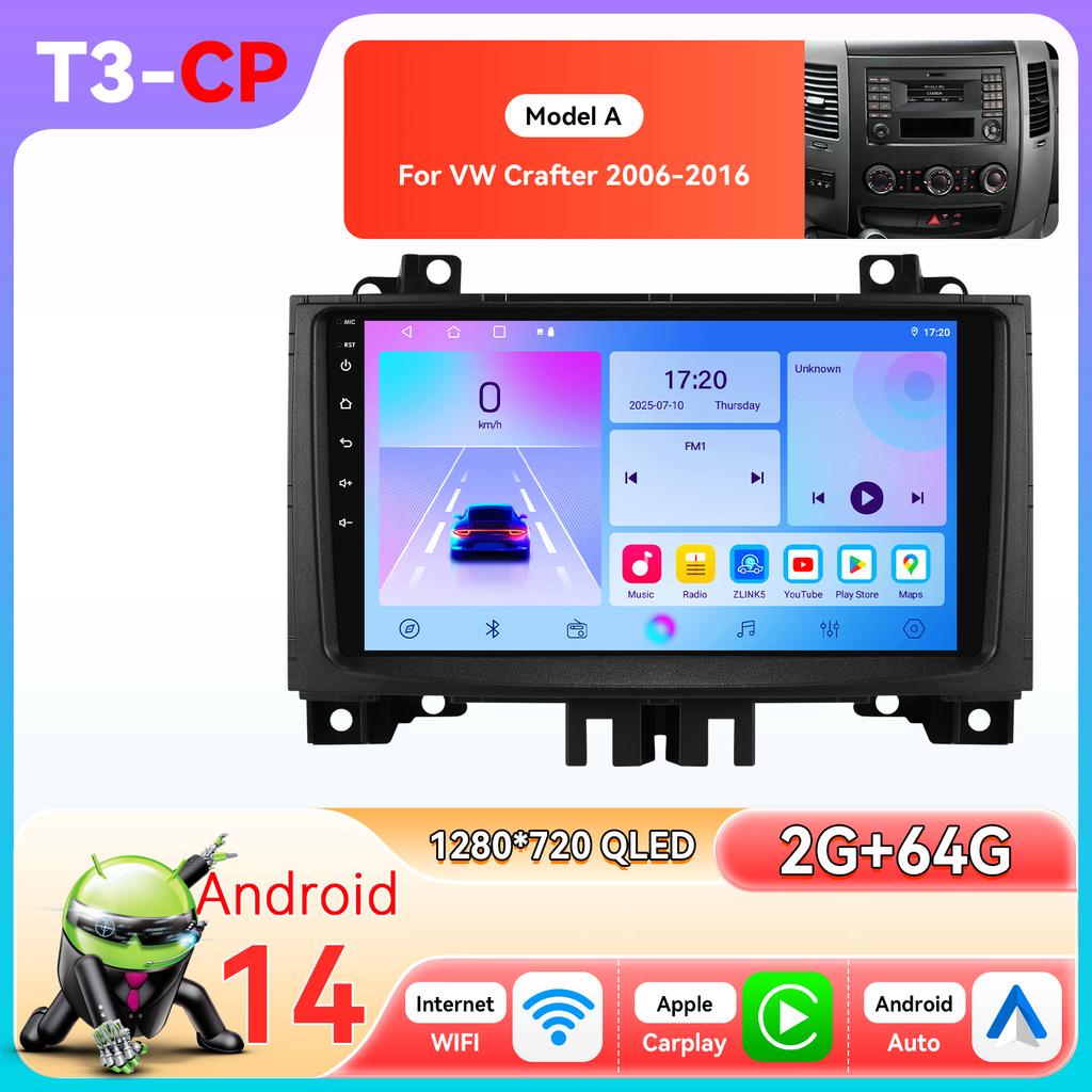 Hizpo Snapdragon 4G Carplay Android Car Radio for Volkswagen Crafter 2006 -2016 Benz Sprinter GPS Multimedia Player Intelligent Screen Stereo Audio