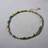 Summer Dopamine Light Luxury Mixed Color Agate Abacus Beaded Neck Chain Versatile High Sense Exquisite Simple Necklace