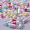 10pcs Resin Cute Smiling Face Capsule Charms Pendant for Jewelry Making New Diy Earrings Keychain Handmade Accessories