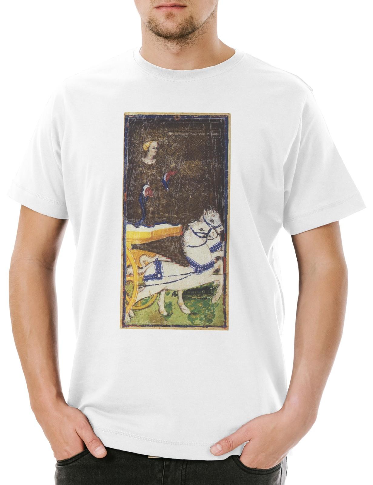

Tarot Arcanum Chariot Mens T-Shirt Mens Womens Tees Top Card Cards Card Voddoo The Wagon Black L