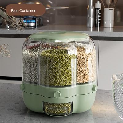 Durable Large Capacity Quantitative Rice Control Multi-purpose Barley Oats Dry Food Rice Storage Box Kitchen Supplies Rice Bucket