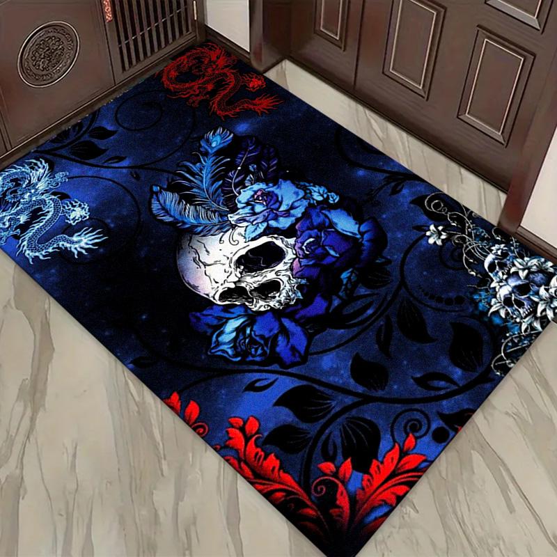 Gothic Skull Carpet Rug for Living Room Bedroom Home Sofa Decoration,Kids play Non-slip Floor Mat