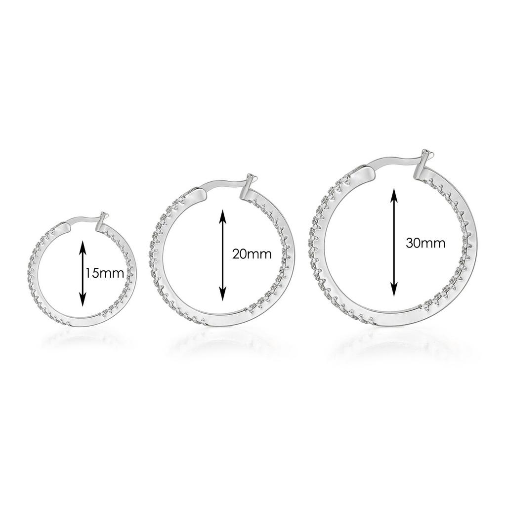 Hoop Earrings for Women Fashion Trend Micro-inlaid Zircon Small & Big Pierced Cartilage Ear Hoops Punk Jewelry Accessories E398