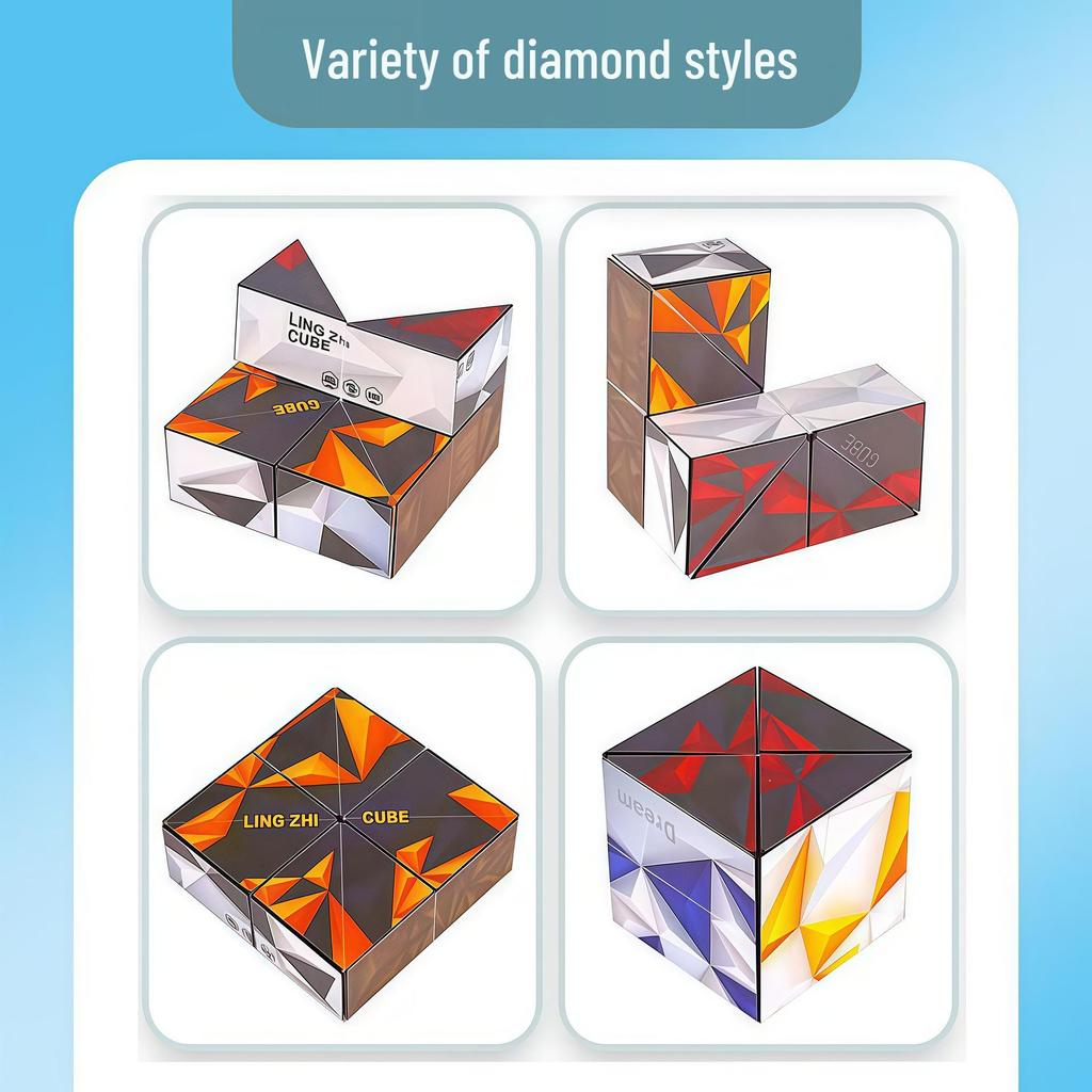 3D Geometric Magnetic Rubik's Cube: Endless Puzzle Toy for Kids' Cognitive Development