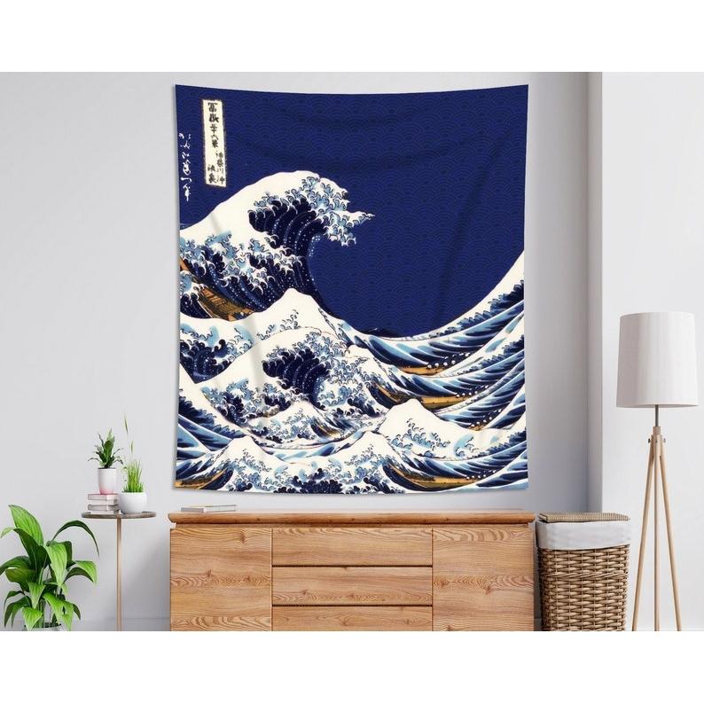 waves tapestry 75x100 чёрный
