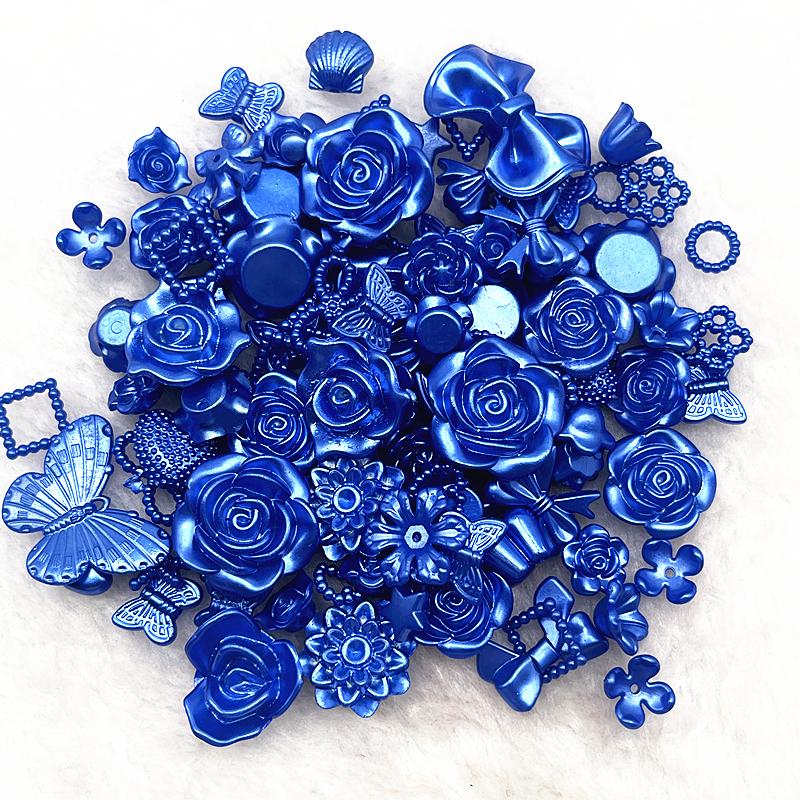20g/lot Mixed Rose Flower Bowknot Beads Star Heart Butterfly Acrylic Spacer Beads for Jewelry Making DIY Bracelet Accessories