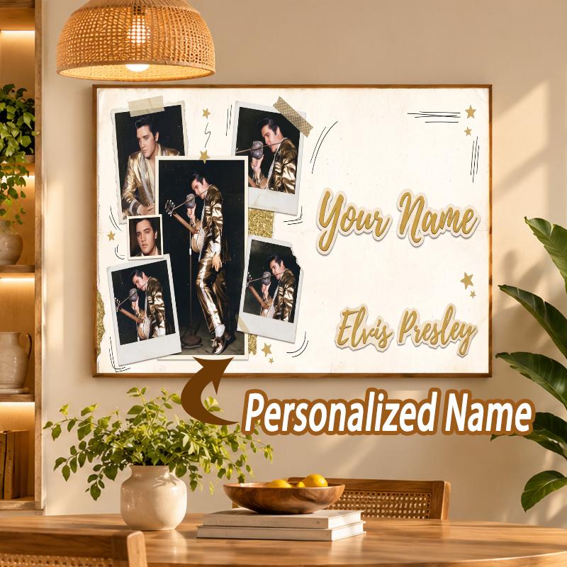 Custom Name Elvis Presley 5D Diamond Painting Personalized Full Drill Diamond Art Kit Gift