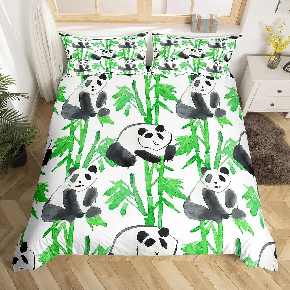 

Comforter Cute Unicorn Panda Cartoon Animal Bedding Set Microfiber Star Rainbow Comforter Twin Queen King For Girl Boys Comforter (quilt)-EU Single(135*200cm)3pcs