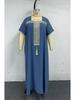 Middle Eastern Dubai-Inspired Plus Size Ribbon Tassel Dress - Short Sleeve, Square Neck, Loose Fit