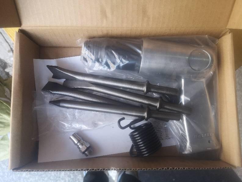 Ciocan pneumatic cu aer de 150mm și set de lopată cu daltă și mâner rotund