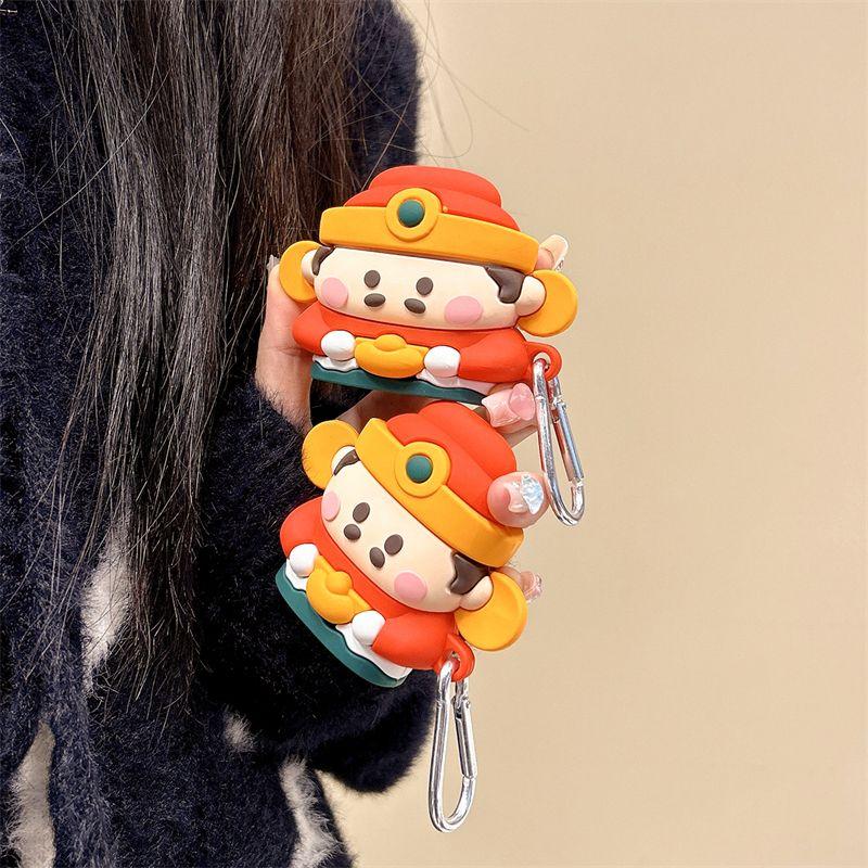 

Case New Arrival 1/2 Generation Apple Wireless Bluetooth Earbuds Case Pro3 Generation Drop-Resistant Silicone Soft Case Airpods4 Generation Fashion AirPods 4 Gold ingot God of Wealth