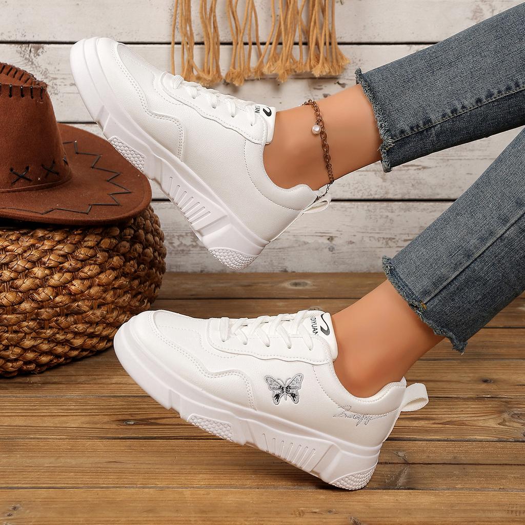 2026 new spring and autumn new fashion sports board shoes women's platform large size