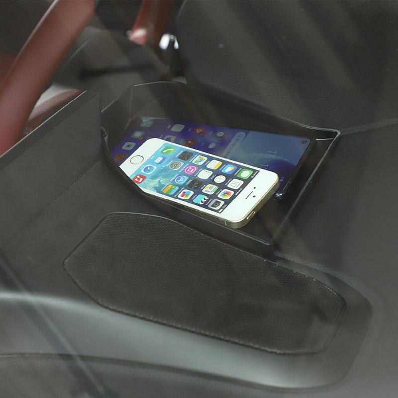 ABS Black Car Center Control Dashboard Storage Box Multifunctional Phone box For Toyota GR Supra A90 2019-2025 Car Accessories