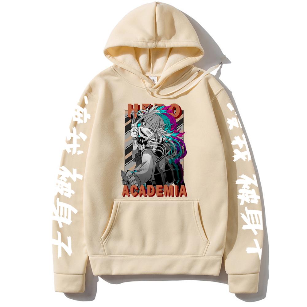 

Harajuku Anime My Hero Academia Himiko Toga Cool Hoodies Manga Cross My Body Korean Fashion Oversized Long Sleeve Sweatshirts XS чорний