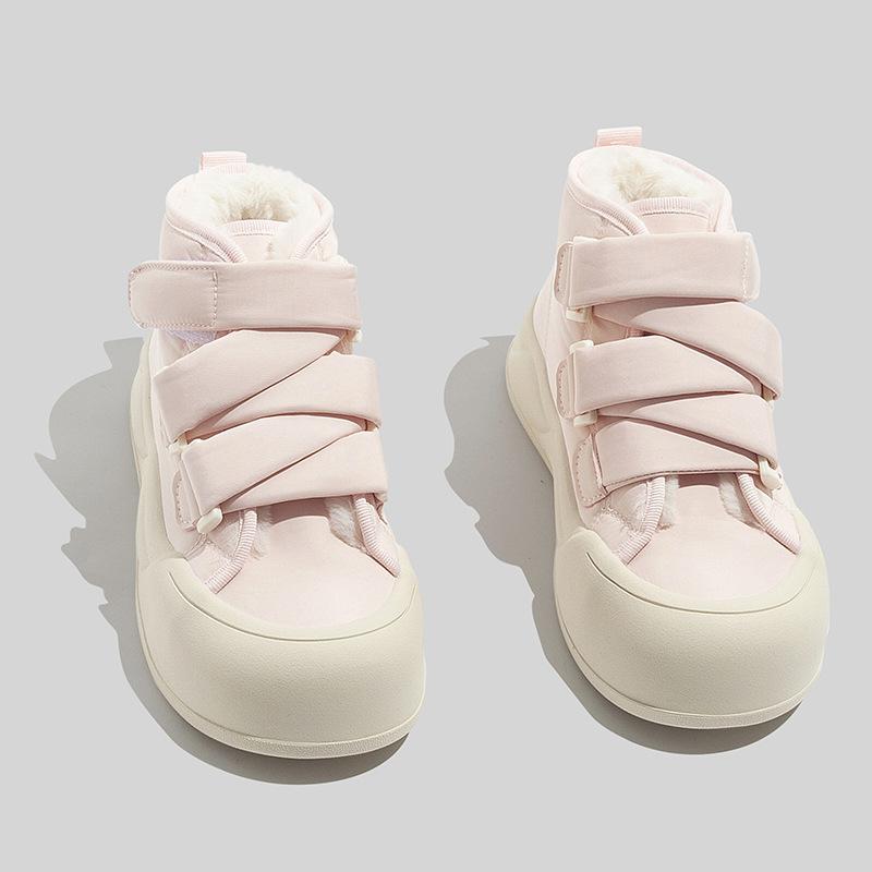 Belle velvet high-top platform breadboard shoes Velcro winter new warm cotton shoes