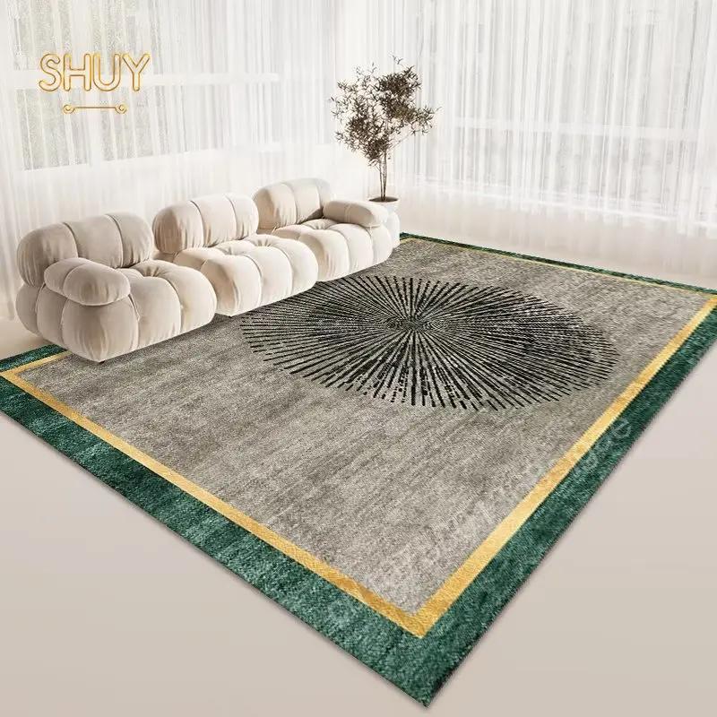 American Style Green Carpet for Living Room Bedroom Large Area Floor Mat Decoration Anti-slip Design Lounge Balcony Corridor Rug