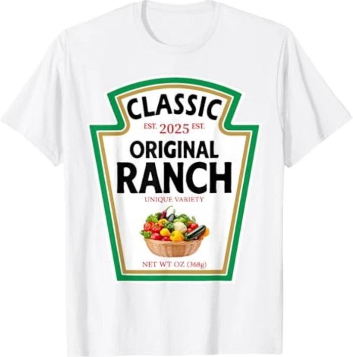 Ranch Sauce Green Salad Dressing Condiment DIY Halloween T-Shirt M
