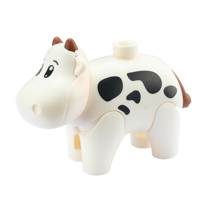 Velké stavební kostky Pohyblivá roztomilá zvířata ze zoo Klokan Duplo doplňky Hladký materiál Vzdělávací hračky pro děti