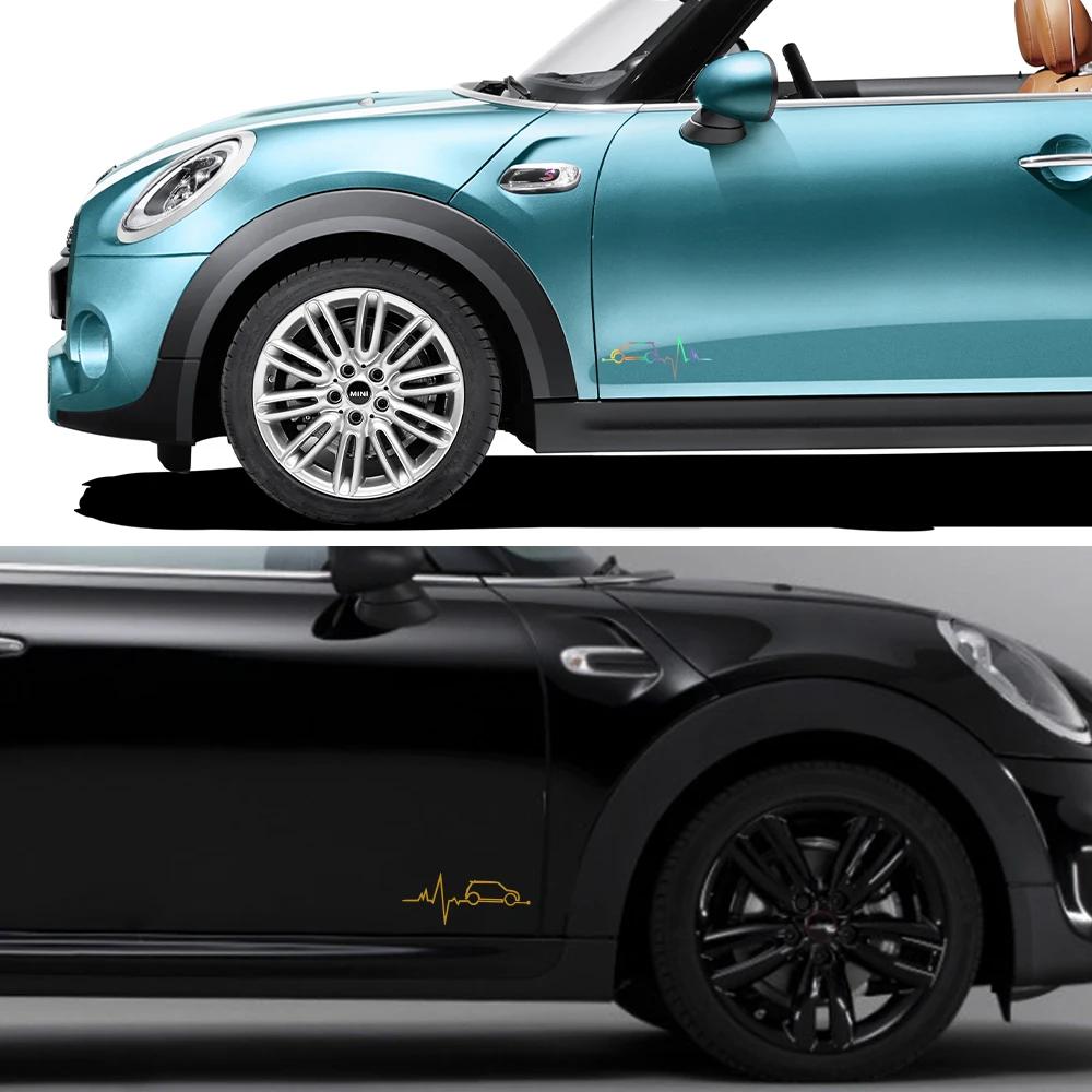 Car Window Sticker For MINI Cooper S One JCW F56 F55 F60 R56 R60 F54 Heartbeat Decor Decal Vinyl Film Auto Tuning Accessories