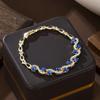 1-piece Luxurious Sparkling Zircon Chain Splicing Bracelet, Suitable for Women's Daily Wear, Banquet Jewelry Gifts