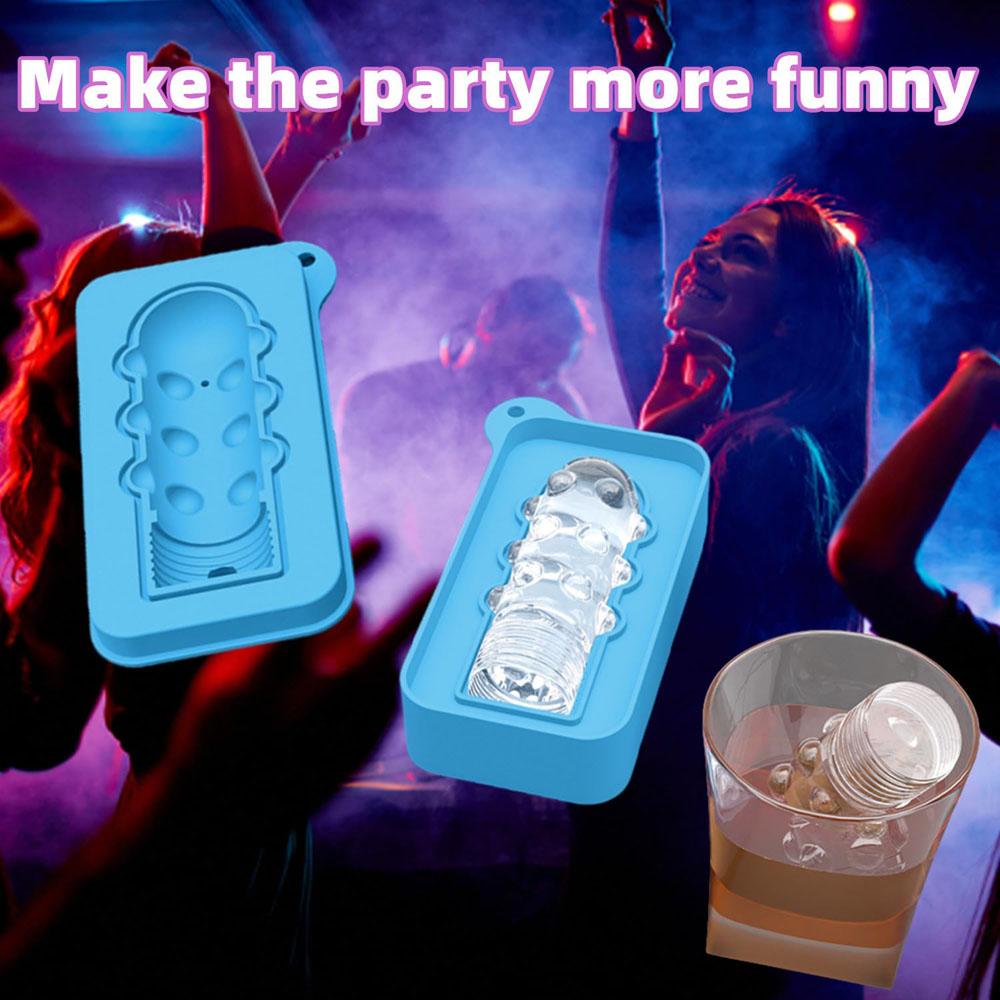 3D Whiskey Ice Cubes Mold, Funny Shape Ice Cube Tray Party Ice Molds for Cocktails