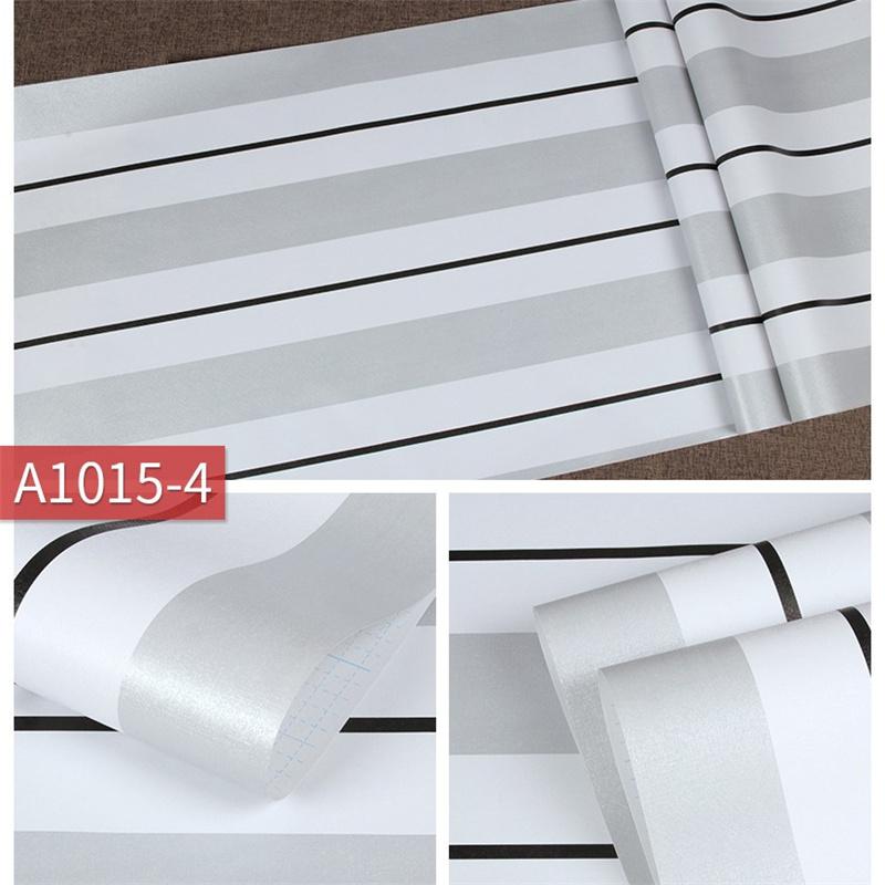 Simple 3D Stripes Self-Adhesive Waterproof Wallpaper Wall Decor Desk & Furniture DIY Removable Stickers