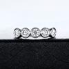 Bubble 5-Stone Moissanite Ring Minimalist Versatile Stackable Band Daily Wear Unisex