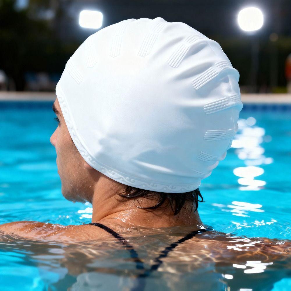Silicone Material Swimming Pool Cap Comfortable Fit Sports Swim Hat  Swimming Pool