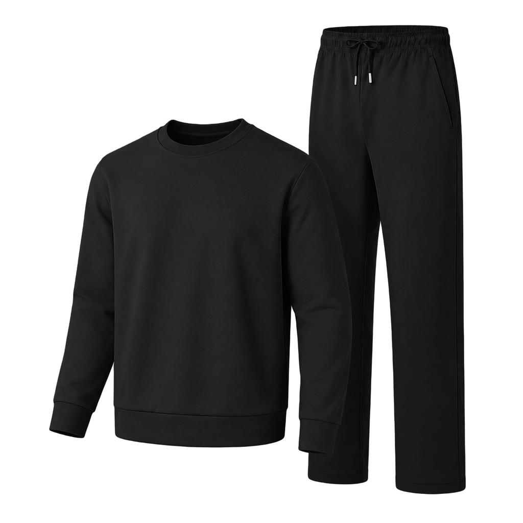 Men's Versatile 2 Piece Sweatsuit with Hooded Sweatshirt and Sweatpants for Casual Wear