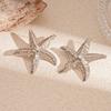 Seaside vacation wind starfish ocean series silver needle earrings summer personality niche temperament necklace bracelet earrings women