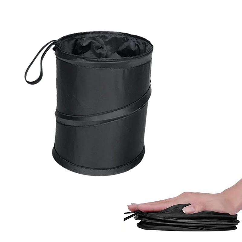 

1/2pc Folding Car Trash Can Pack Bag Portable Hanging Car Garbage Can with Velcro Travel Picnic Camping Storage Basket Organizer