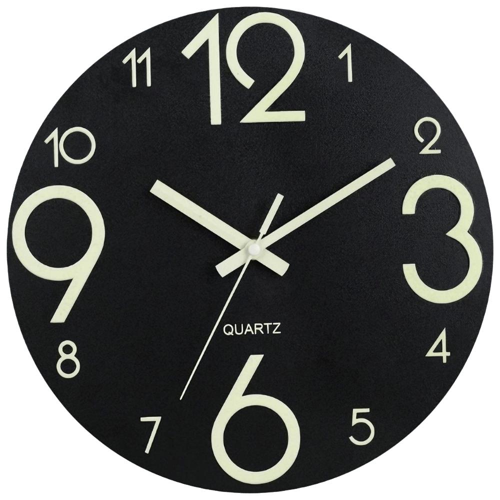 Silent Luminous Wall Clock 8 Inch Quartz Wall Clock Minimalist 3D Wall Clock Office