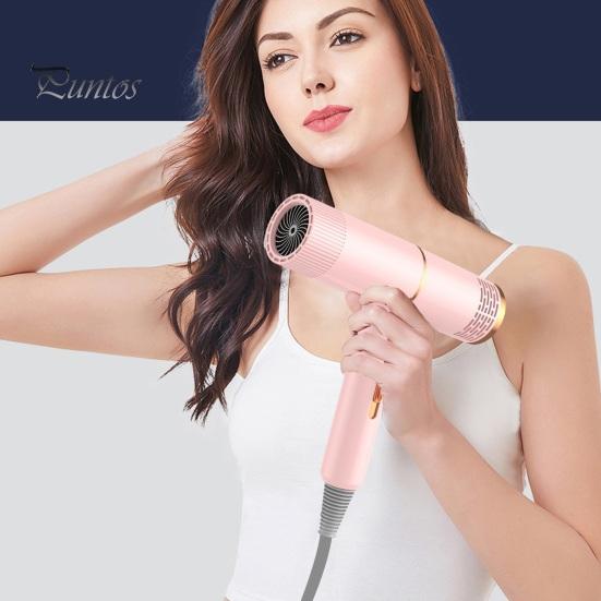 Household Hair Dryer with 800W High-Power Blue Light Negative Ion Hair Care Blow Dryer Women Men Hair Dryer for Mute & Quick Drying Hair (EU Plug)