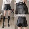 Women Genuine Sheepskin Designer HOT Leather Partywear Cocktail Sexy Shorts