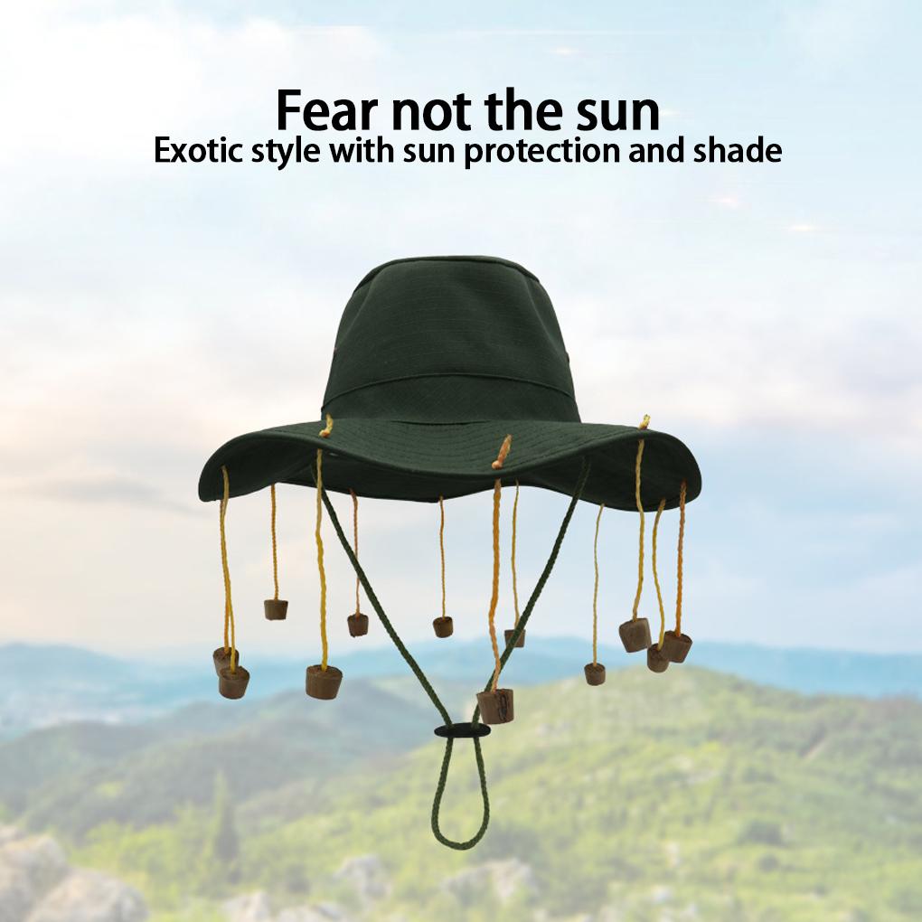 2025 Neuer Winddichter Australischer Hut mit Kork-Kopfschutzkappen Ausgefallener Stil Mode Modisch Outdoor Kleiderhüte Sonnenhut 59/61 Yard