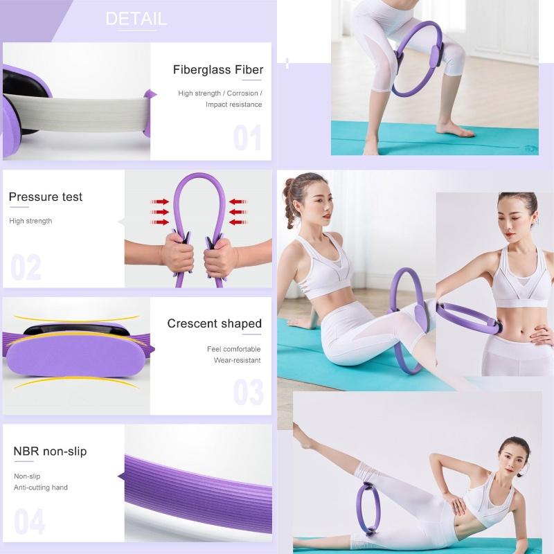 Ring Yoga Fitness Pilates Accessory Wheel Stretching Home Fit Body Slimming Leg