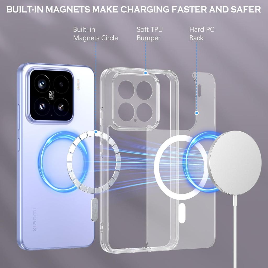 For  Magnetic Wireless Charging Case For Xiaomi 1 Pro Xiaomi1 Pro G Clear Shockproof Back Cover