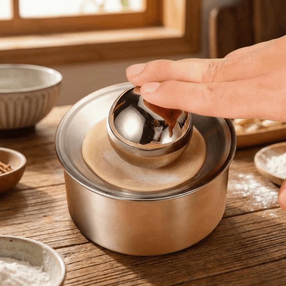 Stainless Steel Dumpling Skin Pressing Tool Rolling Ball Dumpling Maker  Beginner Kitchen