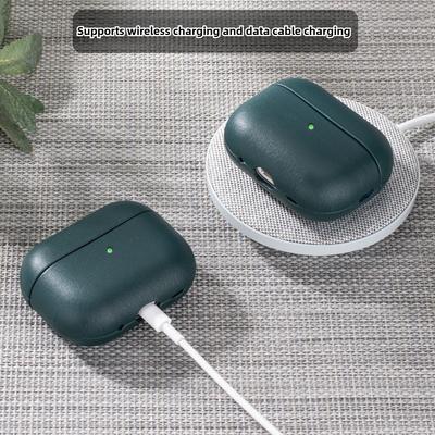Genuine Cowhide Leather Case for AirPods Pro 3 All-inclusive Anti-drop Earphone Cover for AirPods 3/4/Pro 2 In1 Split Hard Shell